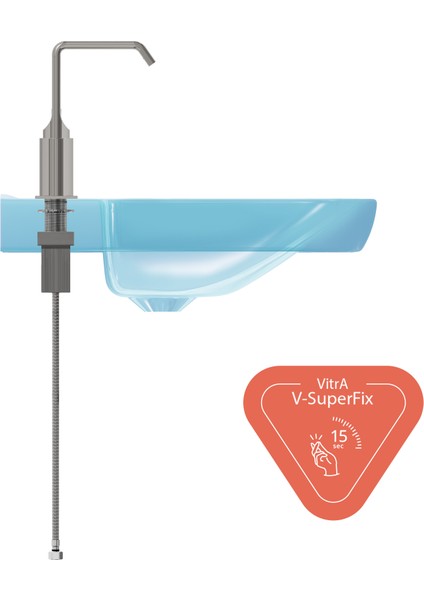 Suit A42616 Lavabo Bataryası, Yandan Kumandalı, Krom