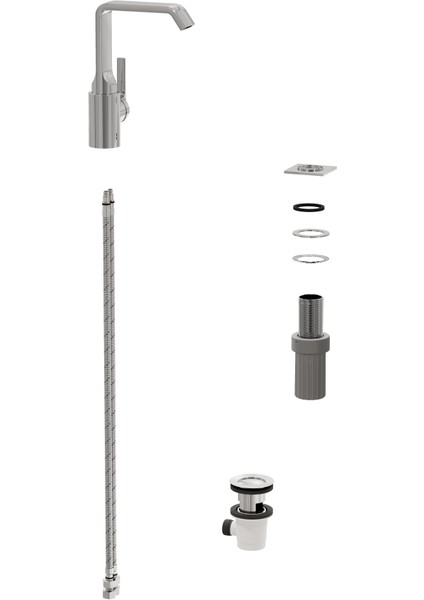 Suit A42616 Lavabo Bataryası, Yandan Kumandalı, Krom