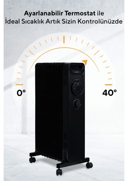 11 Dilim Siyah Radyatör KUM1230S