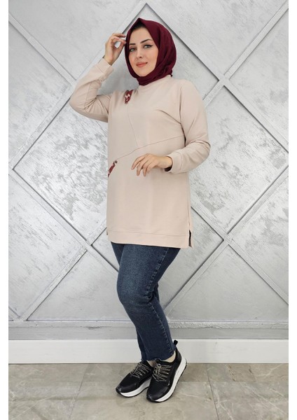 Kadın Düğme ve Kombin Detaylı Tesettür Tunik fiyatları