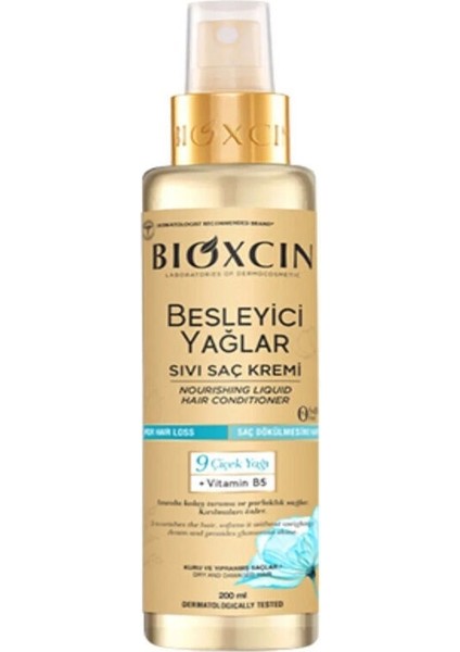 Besleyici Yağlar Sıvı Saç Kremi 200 ml - Sülfatsız, Kuru ve Yıpranmış Saçlar Saç Dökülme Karşıtı