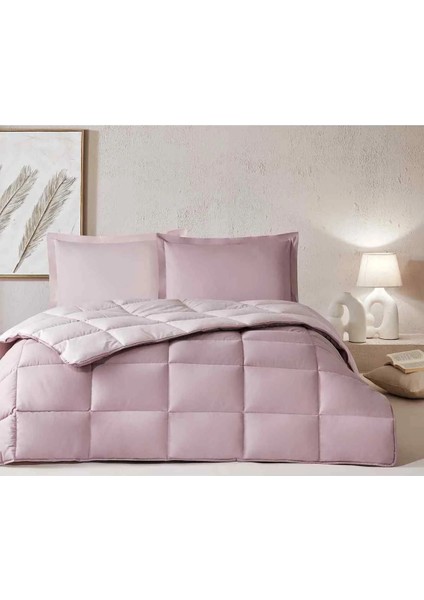 %100 Pamuk (Çarşafı Lastikli) Tek Kişilik Yatak Seti-Colourist Rose Pudra