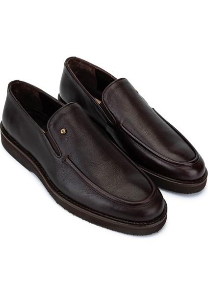Erkek Hakiki Deri Kahverengi Loafer Ayakkabı 1008 3501 Erk Ayk SK25-26 Kahve Fltr Dz fiyatları