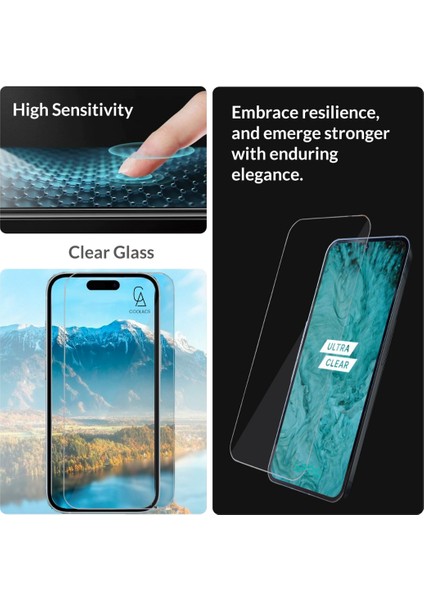 Apple iPhone 17 Uyumlu Içi Kadife Lansman Kılıf ve Temperli Cam Ekran Koruyucu