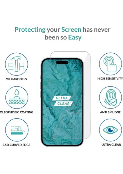 Apple iPhone 17 Uyumlu Içi Kadife Lansman Kılıf ve Temperli Cam Ekran Koruyucu