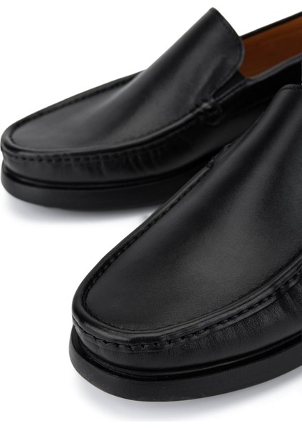 Erkek Hakiki Deri Siyah Loafer Ayakkabı 478 A14801 Erk Ayk SK25-26 Sıyah fırsatları