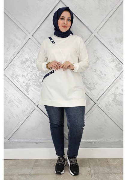 Kadın Düğme ve Kombin Detaylı Tesettür Tunik fiyatları