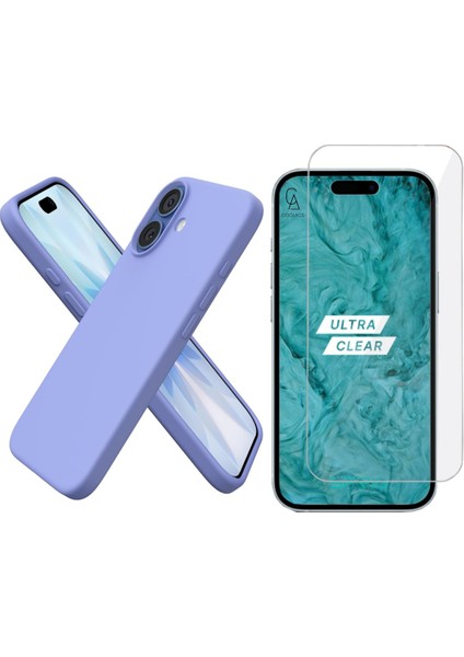 Apple iPhone 17 Uyumlu Içi Kadife Lansman Kılıf ve Temperli Cam Ekran Koruyucu