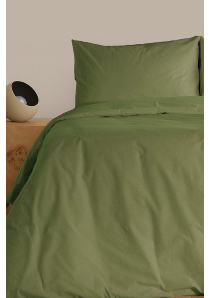 Çarşaflı Pamuk Nevresim Takımı Düz Renk - Çift Kişilik