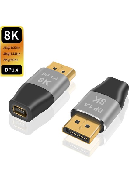 8k Mini Displayport To Displayport Adaptörü Çift Yönlü Dönüştürücü fiyatları