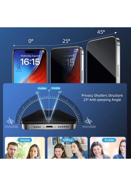 Apple iPhone 17 Uyumlu Içi Kadife Lansman Kılıf ve Hayalet Privacy Tam Kaplayan Cam Ekran Koruyucu indirimleri