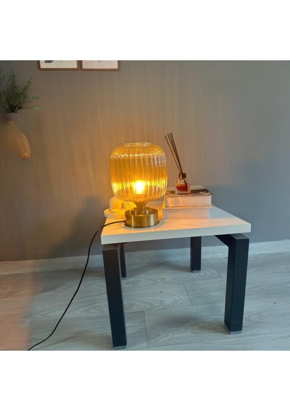 Mopa Cam Bal Rengi Y Piramit Masa Lambası Dekoratif Masaüstü Aydınlatma Hol Abajur Yatak Odası fiyatları