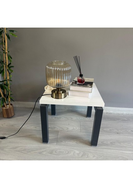 Mopa Cam Bal Rengi Y Piramit Masa Lambası Dekoratif Masaüstü Aydınlatma Hol Abajur Yatak Odası fırsatları