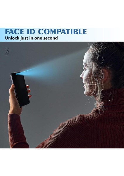 Apple iPhone 17 Uyumlu Içi Kadife Lansman Kılıf ve Hayalet Privacy Tam Kaplayan Cam Ekran Koruyucu