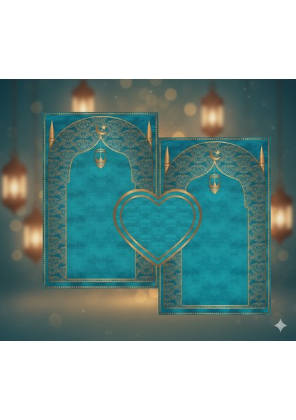 Çift Seccadesi Diz Acıtmaz Yumuşak Namazlık Turkuaz