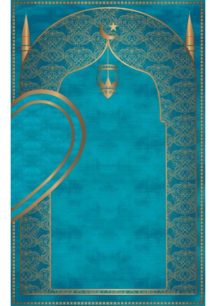 Çift Seccadesi Diz Acıtmaz Yumuşak Namazlık Turkuaz modelleri