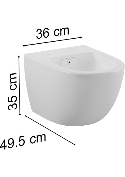 Sento 7747B003-0559 Rim-ex Asma Klozet, Kısa, 50 cm, Beyaz fiyatları