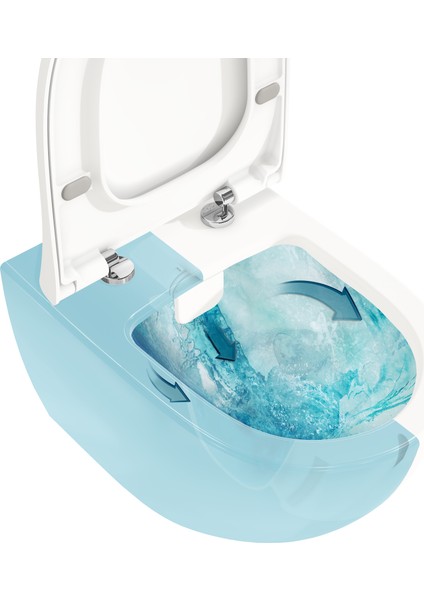 Sento 7747B003-0559 Rim-ex Asma Klozet, Kısa, 50 cm, Beyaz