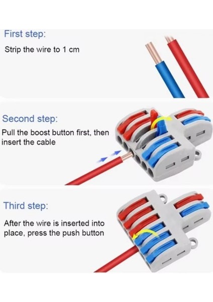 10 Adet PCT-623 2 Giriş 6 Çıkış Hızlı Kablo Birleştirici fiyatları