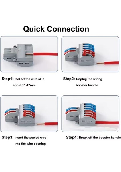 10 Adet PCT-623 2 Giriş 6 Çıkış Hızlı Kablo Birleştirici modelleri