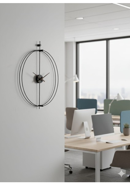 Siyah Modern Duvar Saati