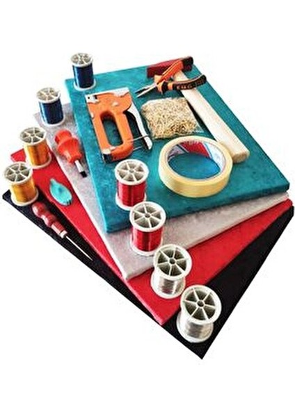 Filografi Set Dev Set Renkli Kumaş Kaplı Tahtalar ve Çivi Tutma Aparatı indirimleri