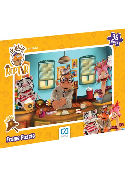 Dedektif Reptır Frame Puzzle - 35 Parça - Karışık Desen Gönderilecektir.