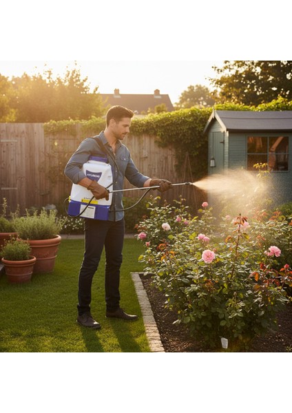 GS16E 12V 16 Litre Akülü İlaçlama Makinesi – Paslanmaz Çelik Filtre, Yüksek Basınçlı Beyaz-Mavi Püskürtme Sistemi fiyatları