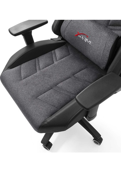 Fırtına Profesyonel Oyuncu Koltuğu Kumaş Gri/siyah