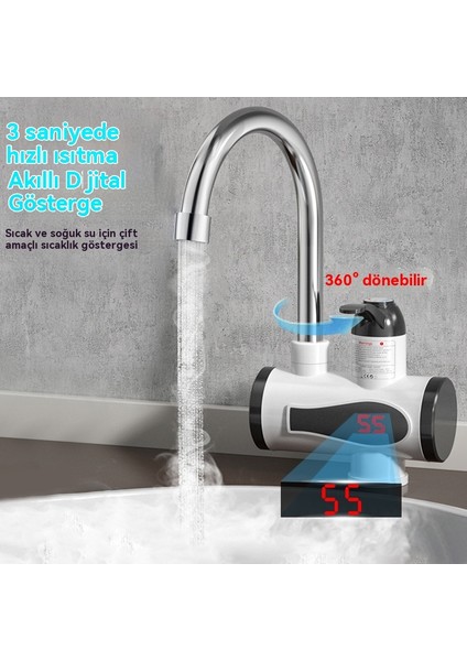 Üç Saniye Hızlı Isıtma Anlık Elektrikli Sıcak Su Musluğu (Yurt Dışından) fiyatları