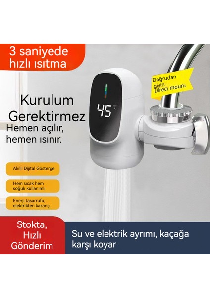 Sıcak ve Soğuk Kullanımlı Anlık Elektrikli Isıtma Musluğu (Yurt Dışından) fiyatları
