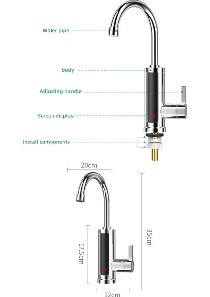 Sıcak ve Soğuk Anlık Elektrikli Isıtma Musluğu (Yurt Dışından) indirimleri