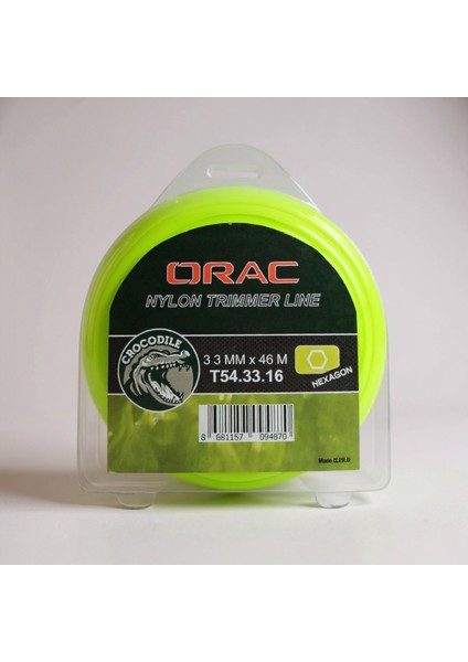 3,3 mm Kalınlıkta 46 m Uzunluğunda Sarı Tırpan Misinası Zorlu Koşullara Uygun