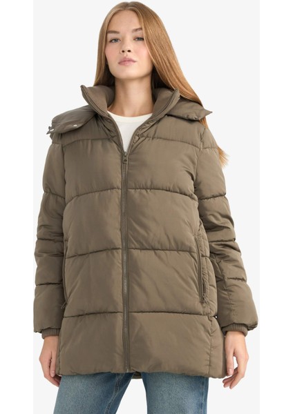 Su Geçirmez Regular Fit Kapüşonlu Parka F3557AX25WN