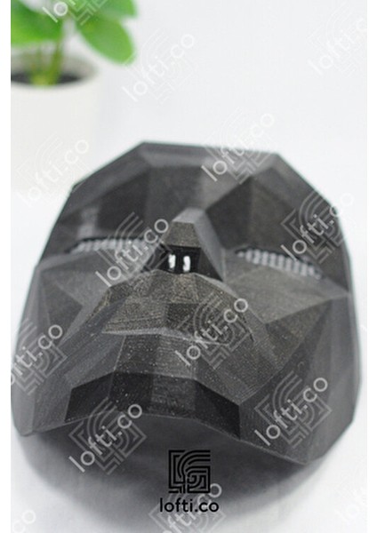 Front Man Maskesi Siyah Renkli Plastik Malzeme