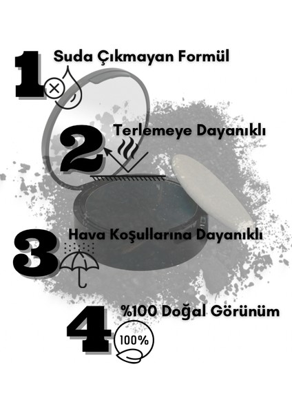 Siyah/Black Suda Çıkmayan Saç Sakal Dolgunlaştırıcı Topik Pudra 14 gr fırsatları