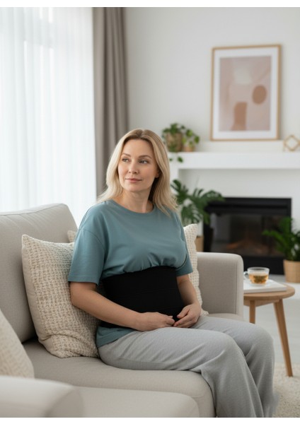 3 Panelli Abdominal Binder Kompresyon Abdominoplasti Korsesi – Karın Korsesi - 22,5 cm fırsatları