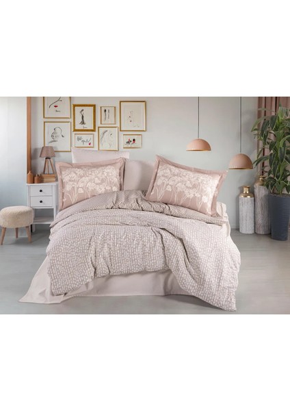 Çift Kişilik Poplin Nevresim Velura Latte