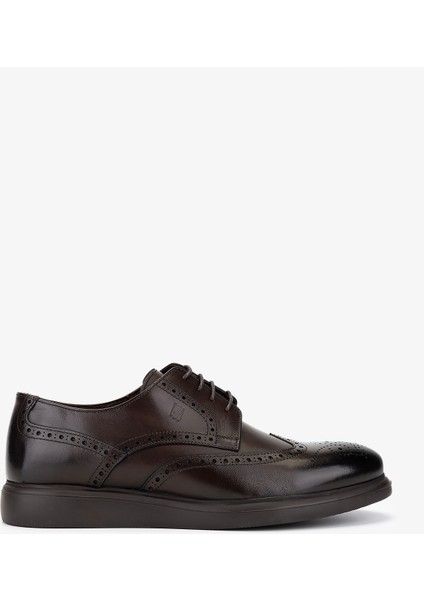 Erkek Hakiki Deri Kahverengi Casual Ayakkabı 1157 253-11 Erk Ayk SK25-26 Kahve