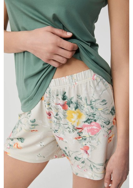 Yumuşak Dokulu Askılı Kadın Şort Takım 2827 fırsatları