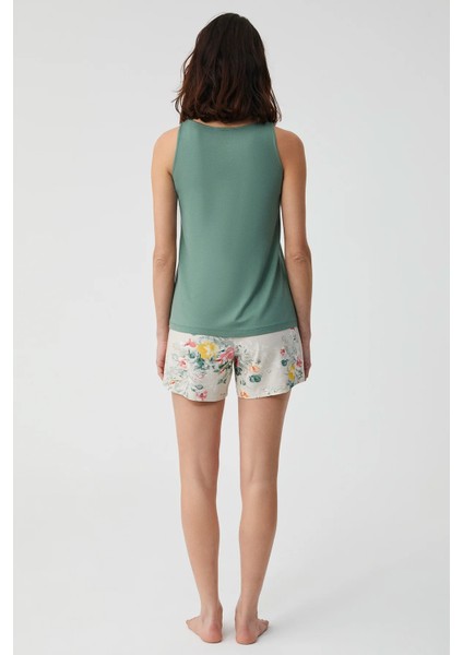 Yumuşak Dokulu Askılı Kadın Şort Takım 2827 indirimleri