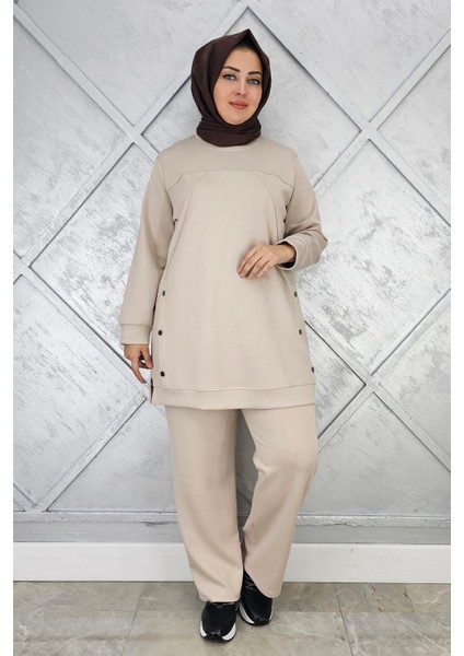 Kadın Çıt Çıt Detaylı Tesettür Takım
