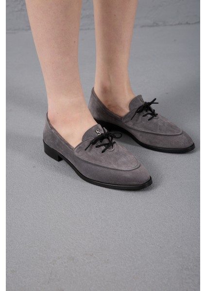 Istanbul Serisi Kadın Füme Süet Hakiki Deri Babet Ayakkabı modelleri