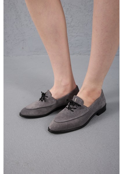 Istanbul Serisi Kadın Füme Süet Hakiki Deri Babet Ayakkabı fırsatları