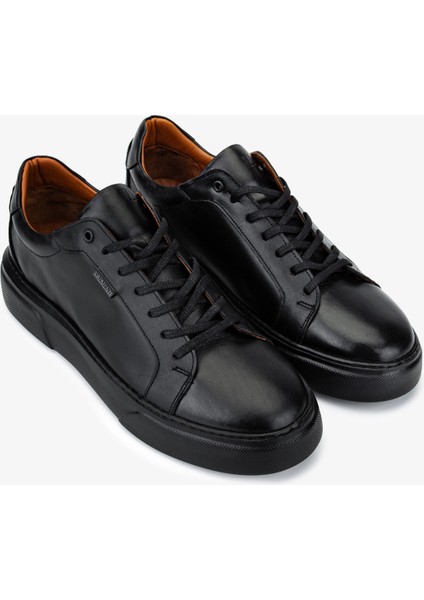 Erkek Hakiki Deri Siyah Sneakers & Spor Ayakkabı 1166 25WN01 Erk Ayk SK25-26 Sıyah fiyatları