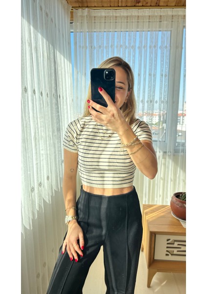 Çizgili Crop Kazak fiyatları