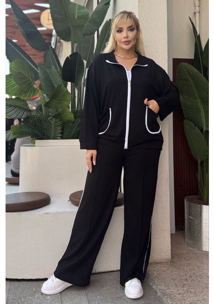 Kadın Büyük Beden Beyaz Biye Detay Likralı Kristal Iki Iplik Takım fiyatları