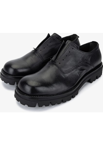 Erkek Hakiki Deri Siyah Casual Ayakkabı 1158 559-DL Erk Ayk SK25-26 Nero fırsatları