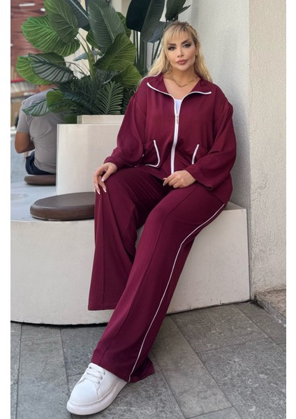 Kadın Büyük Beden Beyaz Biye Detay Likralı Kristal Iki Iplik Takım indirimleri