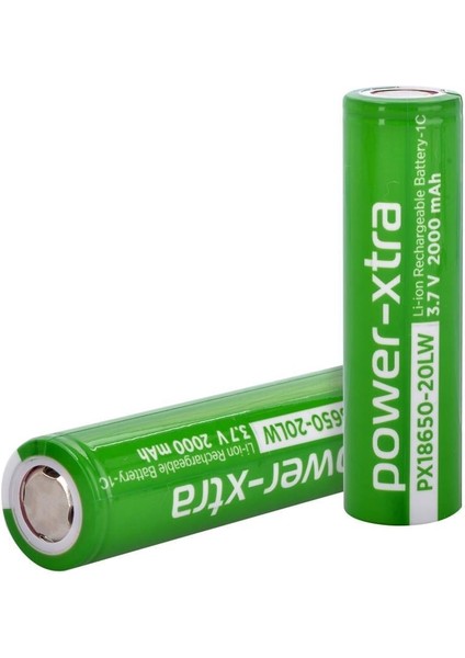 PX18650-20LW - 3.7V 2000 Mah Li-Ion Şarjlı Pil - 1c